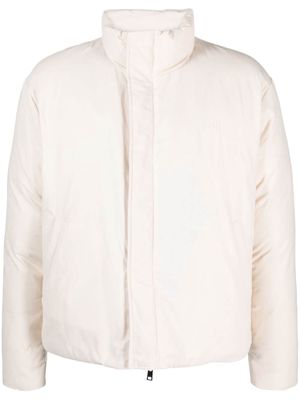 MSGM logo-embroidered padded jacket - Neutrals