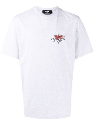 MSGM logo-embroidered T-shirt - Grey