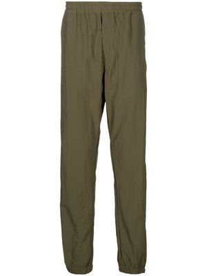 MSGM logo-embroidered tapered trousers - Green