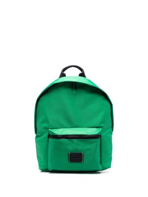 MSGM logo-patch backpack - Green