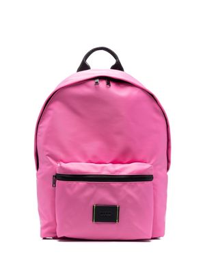 MSGM logo-patch backpack - Pink