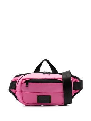 MSGM logo-patch belt bag - Pink