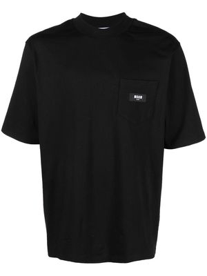 MSGM logo-patch short-sleeve T-shirt - Black