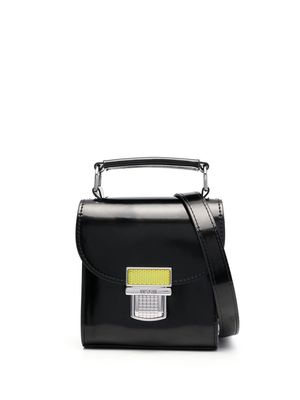 MSGM logo-plaque crossbody bag - Black