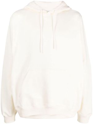 MSGM logo print cotton-jersey hoodie - Neutrals
