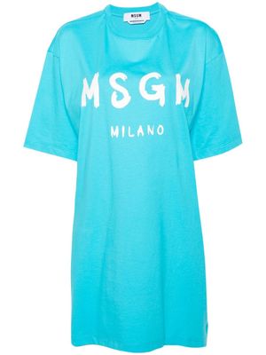 MSGM logo-print cotton T-shirt dress - 84