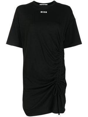 MSGM logo-print cotton T-shirt dress - Black