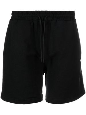 MSGM logo-print cotton track shorts - Black