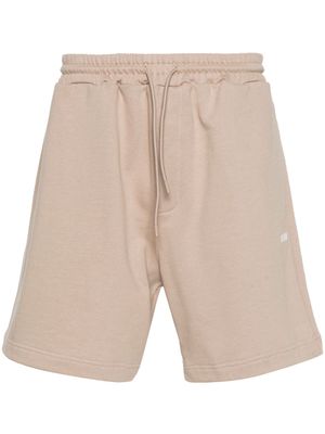 MSGM logo-print cotton track shorts - Neutrals