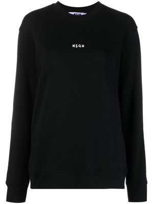 MSGM logo-print crew-neck sweatshirt - Black