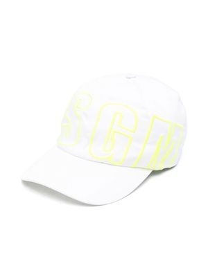 MSGM logo-print detail baseball cap - White