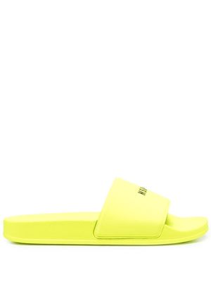 MSGM logo-print flat slides - Green