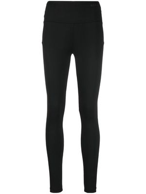 MSGM logo-print high-waist leggings - Black