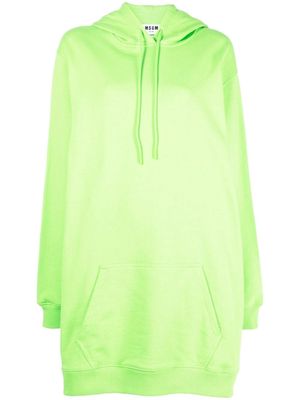 MSGM logo-print hooded jumper dress - Green