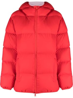 MSGM logo-print hooded puffer jacket - Red