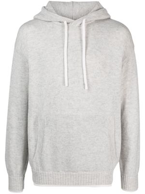 MSGM logo-print knit hoodie - Grey