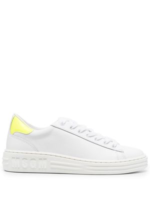 MSGM logo-print lace-up sneakers - White