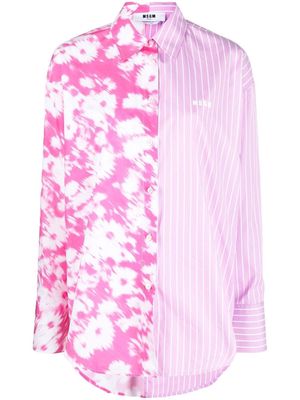 MSGM logo-print long-sleeve shirt - Pink