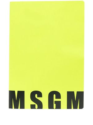 MSGM logo-print notebook - Yellow