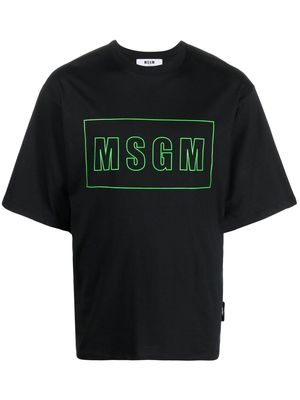 MSGM logo-print oversize T-shirt - Black