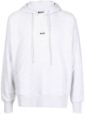 MSGM logo-print pullover hoodie - Grey