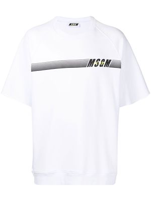 MSGM logo-print short-sleeve sweatshirt - White
