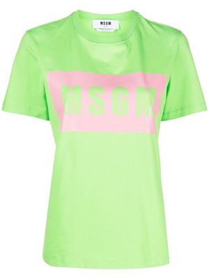 MSGM logo-print short-sleeve T-shirt - Green