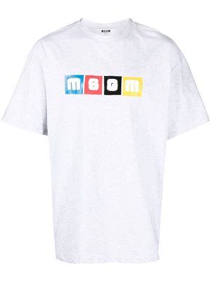 MSGM logo-print short-sleeve T-shirt - Grey