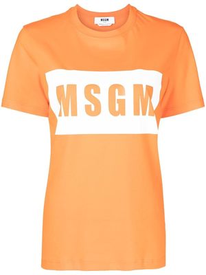 MSGM logo-print short-sleeve T-shirt - Orange