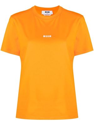 MSGM logo-print short-sleeved T-shirt - Orange