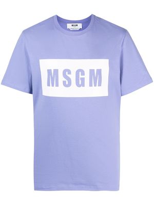 MSGM logo print T-shirt - Purple
