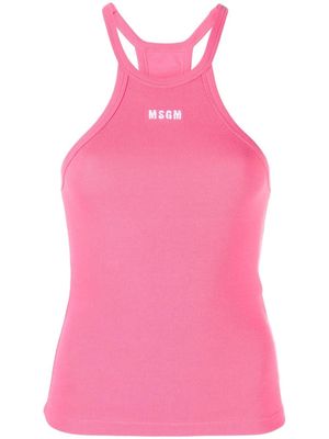 MSGM logo-print tank top - Pink