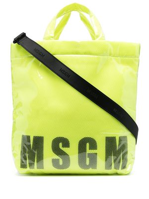 MSGM logo-print tote bag - Green