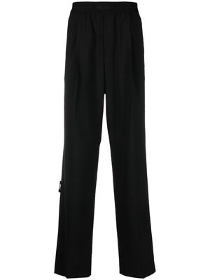 MSGM logo-waistband wool-blend trousers - Black