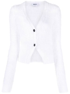 MSGM long-sleeve button-fastening cardigan - White