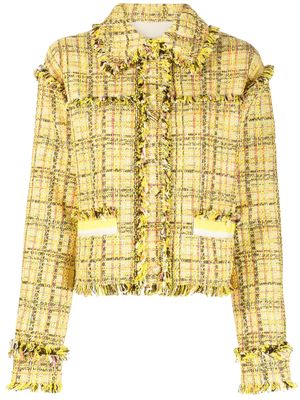 MSGM long-sleeve tweed jacket - Yellow