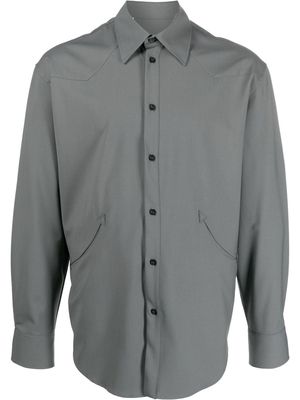 MSGM long-sleeve virgin wool shirt - Grey