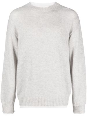 MSGM long-sleeved knitted sweatshirt - Grey