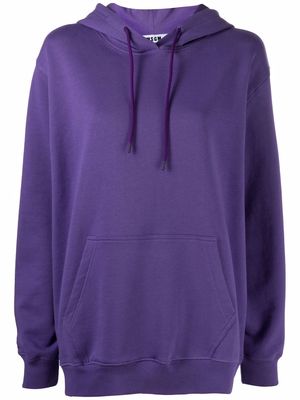 MSGM long-sleeved organic cotton hoodie - Purple