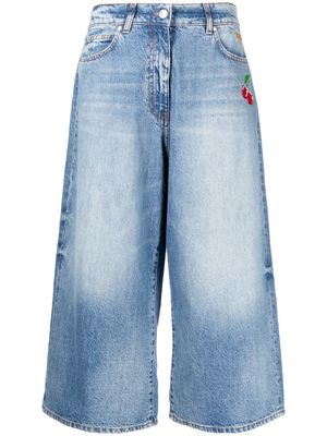 MSGM mid-rise cropped jeans - Blue