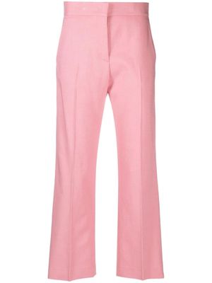MSGM mid-rise cropped tailored trousers - Pink