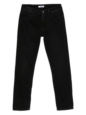 MSGM mid-rise slim-cut jeans - Black