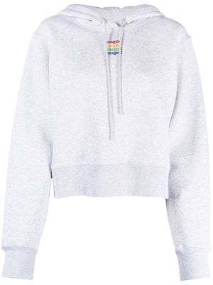 MSGM mini rainbow-logo hoodie - Grey