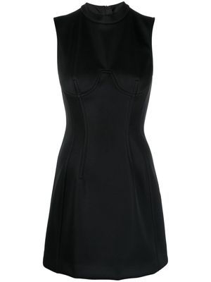 MSGM mock-neck corset minidress - Black