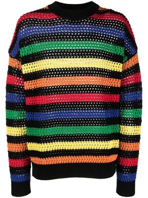 MSGM multicolor striped jumper - Black
