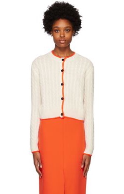 MSGM Off-White Embroidered Cardigan