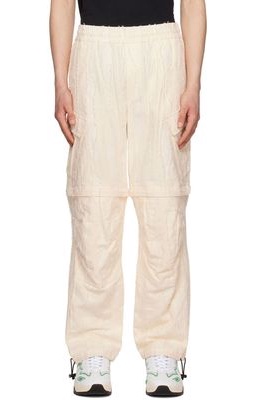 MSGM Off-White Striped Cargo Pants