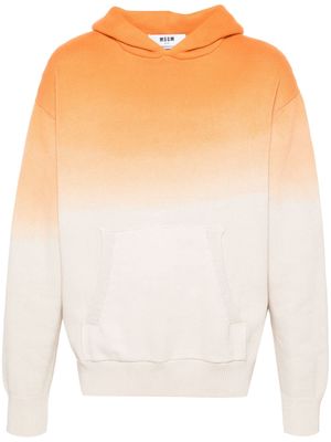 MSGM ombré knitted hoodie - Neutrals