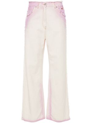 MSGM ombré-print straight trousers - Pink