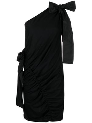 MSGM one-shoulder bow-detailed dress - Black